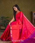 Rani Pink Pure Korvai Kanchipuram Silk Handloom Saree