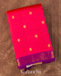 Rani Pink Pure Korvai Kanchipuram Silk Handloom Saree