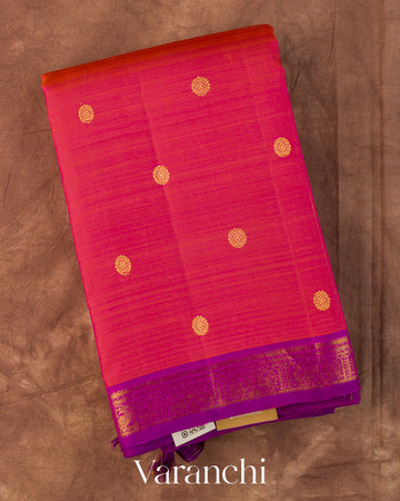 Rani Pink Pure Kanchipuram Silk Handloom Saree