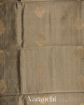 Grey Pure Soft Silk Handloom Saree