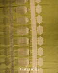 Light Olive Green Pure Chiniya Silk Saree