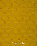 Olive Yellow Pure Crepe Silk Handloom Saree