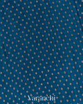 Peacock Blue Pure Crepe Silk Handloom Saree