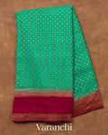 Sea Green Pure Crepe Silk Handloom Saree