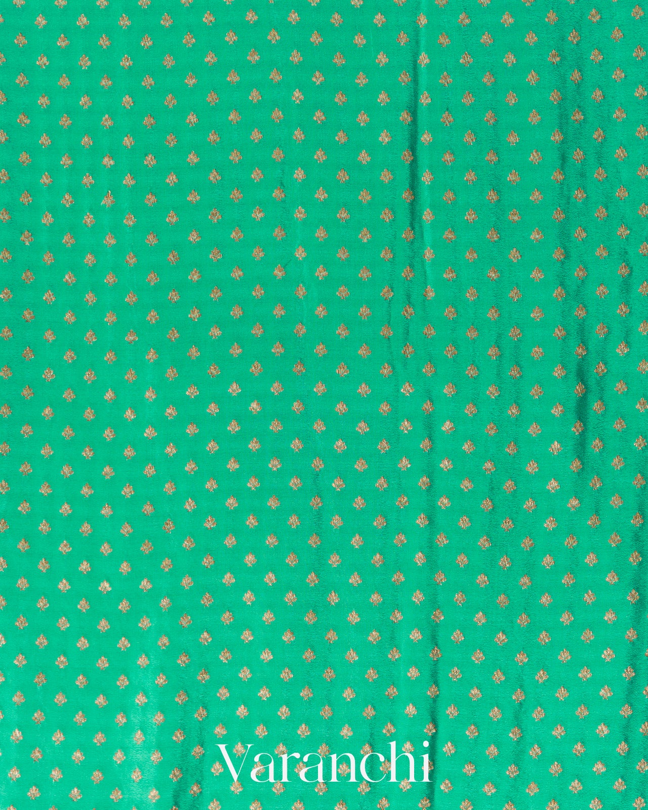 Sea Green Pure Crepe Silk Handloom Saree