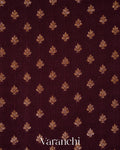 Deep Wine Pure Crepe Silk Handloom Saree