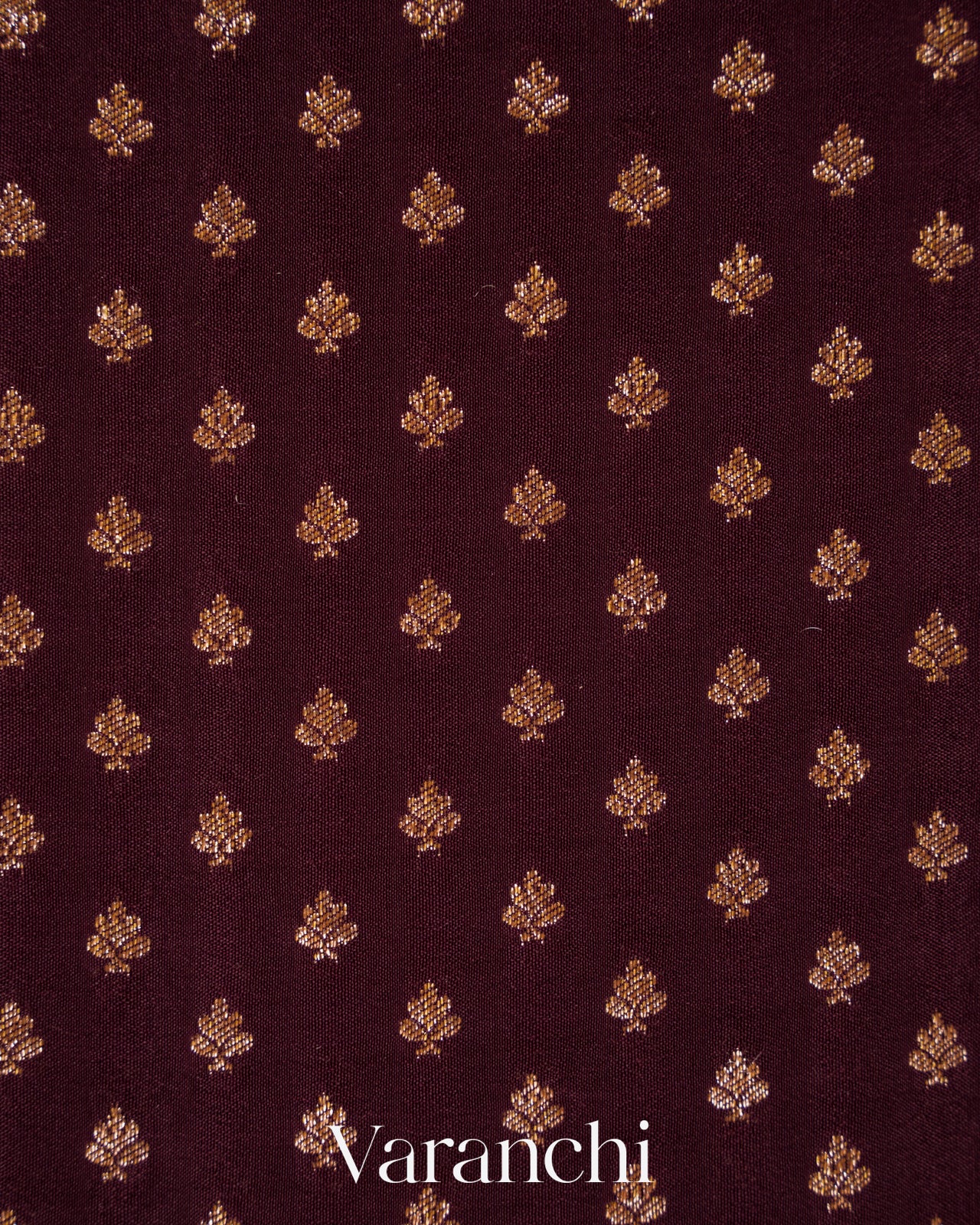 Deep Wine Pure Crepe Silk Handloom Saree