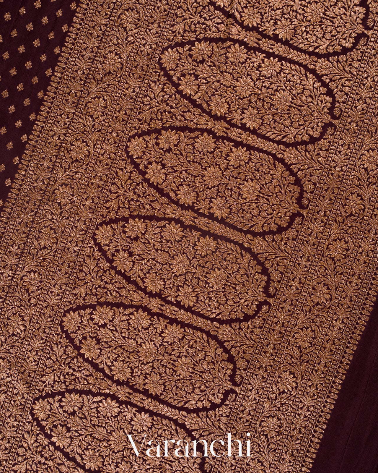 Deep Wine Pure Crepe Silk Handloom Saree