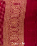 Maroon Pure Crepe Silk Handloom Saree
