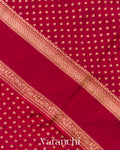 Maroon Pure Crepe Silk Handloom Saree
