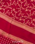 Maroon Pure Crepe Silk Handloom Saree