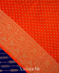Navy Blue Pure Crepe Silk Handloom Saree