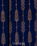 Navy Blue Pure Crepe Silk Handloom Saree