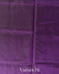 Purple Striped Pure Kanchipuram Silk Cotton Handloom Saree