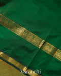 Golden Checks Pure Kanchipuram Silk Cotton Handloom Saree