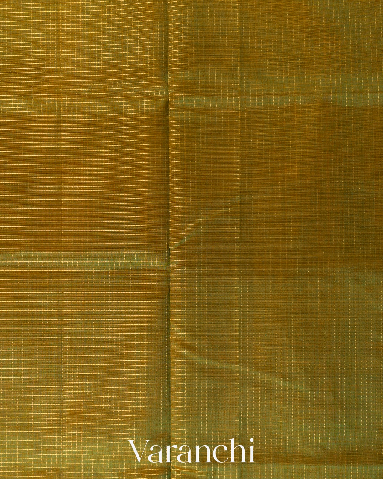 Golden Checks Pure Kanchipuram Silk Cotton Handloom Saree