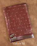 Wine Tissue Pure Kora Silk Saree