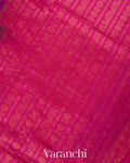 Purple Stried Pure Kanchipuram Silk Cotton Handloom Saree