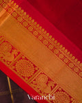 Coffee Brown Pure Kanchipuram Silk Cotton Handloom Saree