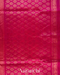 Jet Black Pure Kanchipuram Silk Cotton Handloom Saree