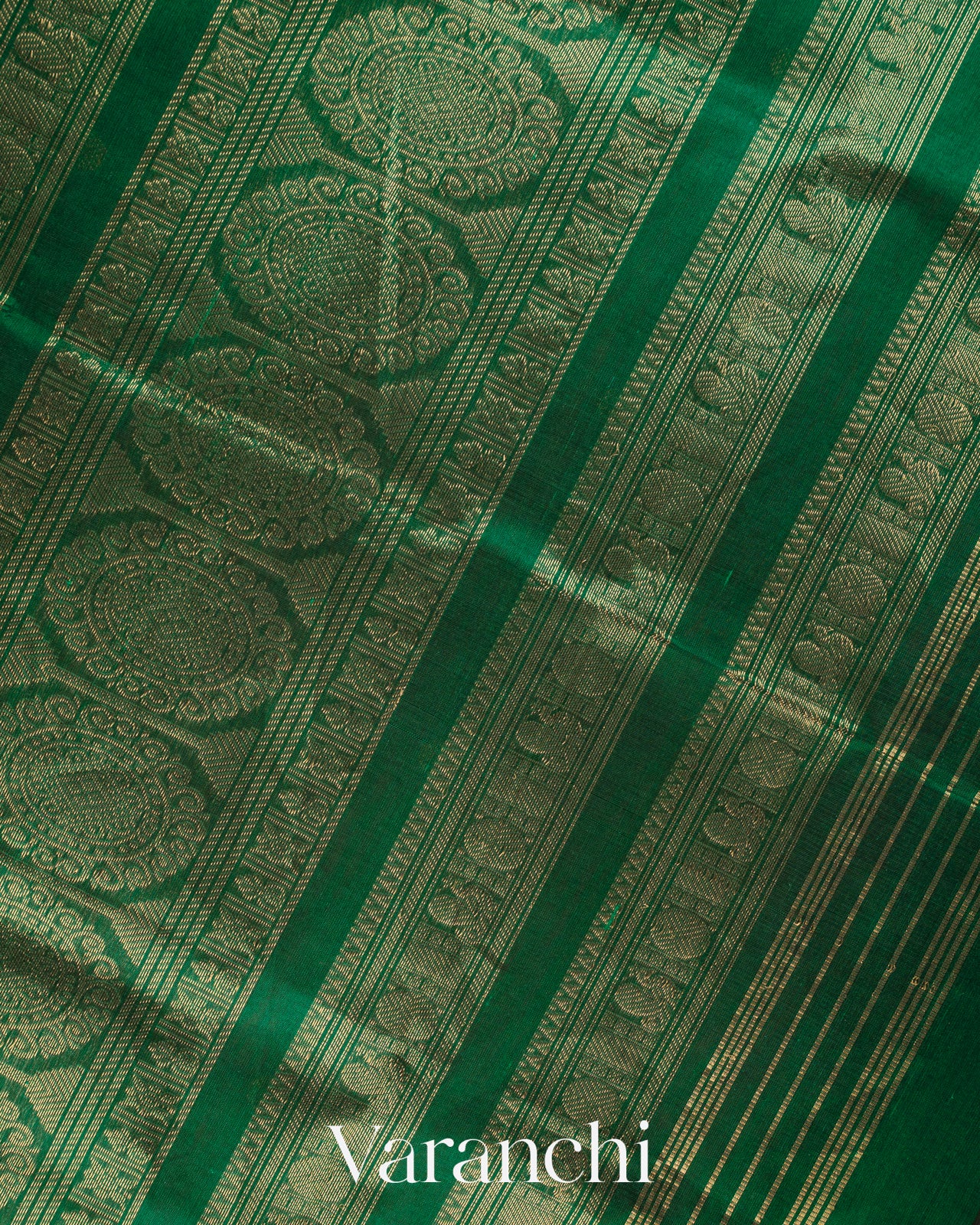 Crimson Red Pure Kanchipuram Silk Cotton Handloom Saree
