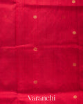 Crimson Red Pure Kanchipuram Silk Cotton Handloom Saree