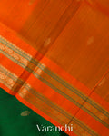 Bottle Green Pure Kanchipuram Silk Cotton Handloom Saree