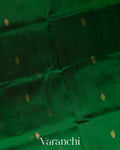 Bottle Green Pure Kanchipuram Silk Cotton Handloom Saree
