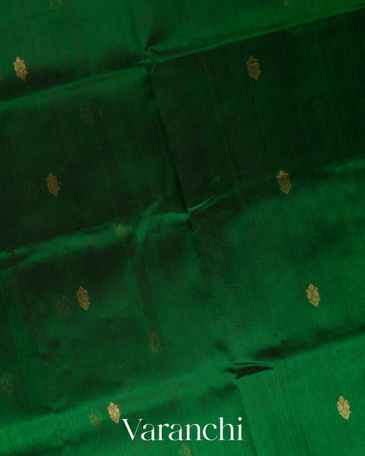 Bottle Green Pure Kanchipuram Silk Cotton Handloom Saree