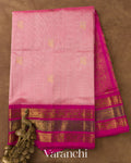 Baby Pink Pure Kanchipuram Silk Cotton Handloom Saree