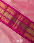 Baby Pink Pure Kanchipuram Silk Cotton Handloom Saree