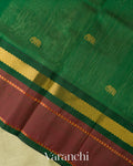 Light Pista Green Pure Kanchipuram Silk Cotton Handloom Saree