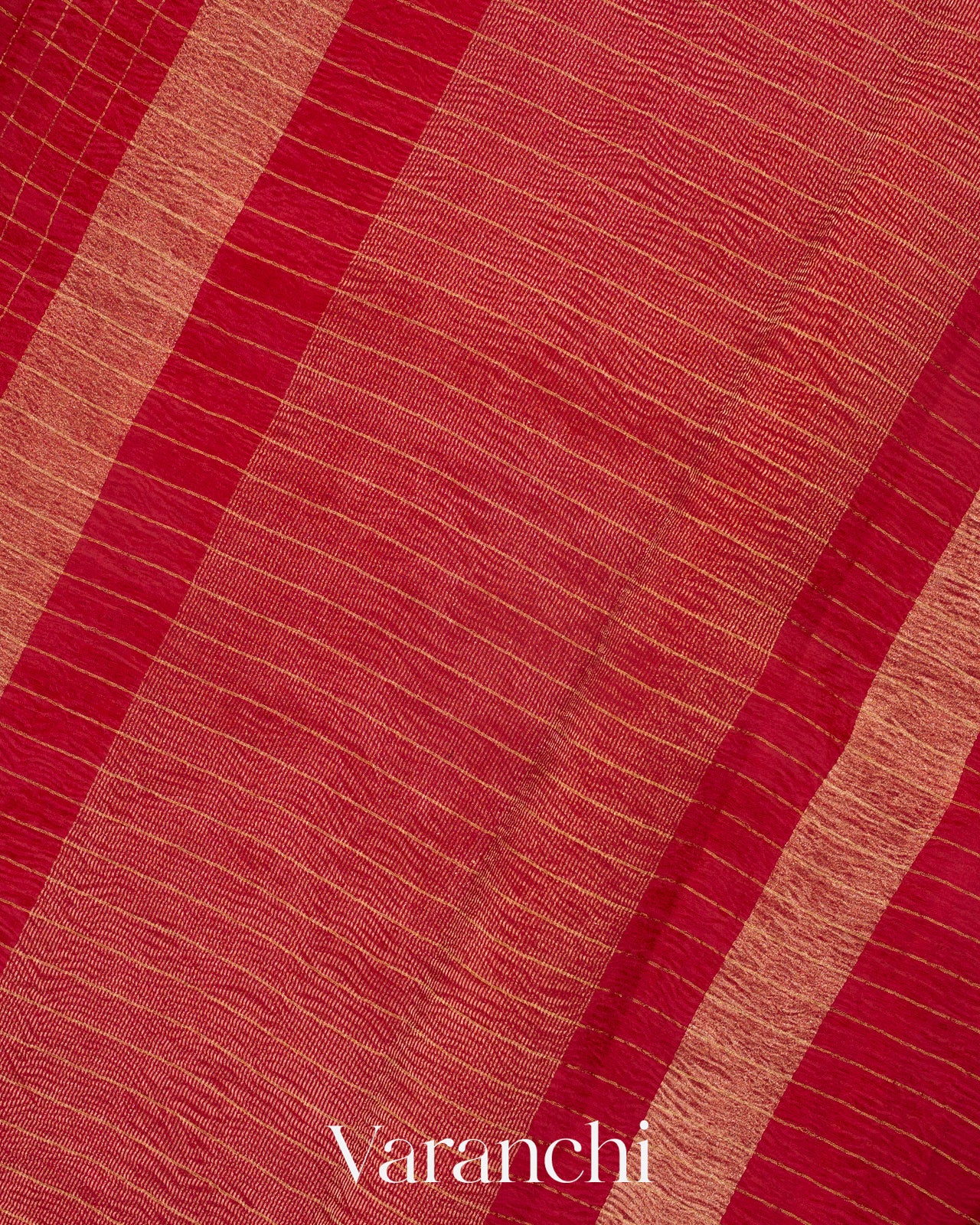 Maroon Checked Pure Kora Silk Saree