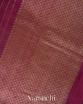 Wine Purple Striped Pure Raw Silk Handloom Saree