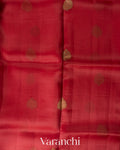 Crimson Red Pure Kora Silk Saree