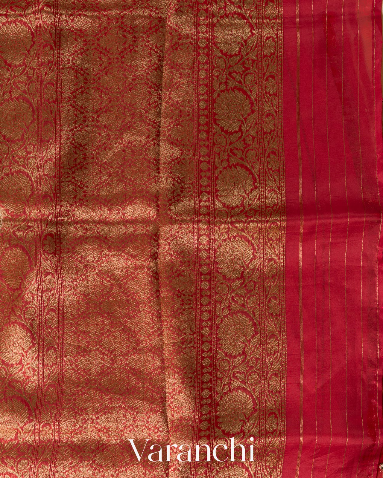 Ivory Pure Kora Silk Handloom Saree