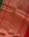Emerald Green Pure Kora Silk Saree