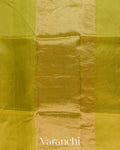 Mehendi Green Checkered Pure Katan Silk Saree