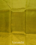 Mehendi Green Checkered Pure Katan Silk Saree
