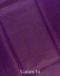 Violet Checked Pure Katan Silk Saree