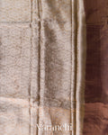 Chocolate Brown Brocade Pure Tissue Katan Silk Handloom Saree
