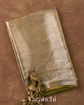 Antique Gold Brocade Pure Tissue Katan Silk Handloom Saree