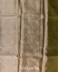 Antique Gold Brocade Pure Tissue Katan Silk Handloom Saree