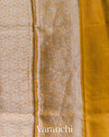 Mustard Yellow Brocade Pure Katan Silk Saree