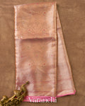 Baby Pink Brocade Pure Tissue Katan Silk Handloom Saree