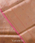Baby Pink Brocade Pure Tissue Katan Silk Handloom Saree