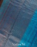 Black Circular Butta Pure Raw Silk Handloom Saree