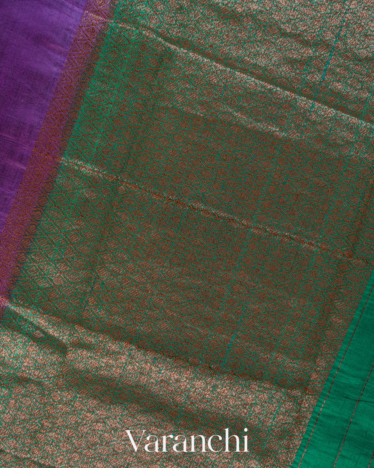 Purple Borderless Pure Raw Silk Handloom Saree