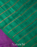 Purple Borderless Pure Raw Silk Handloom Saree