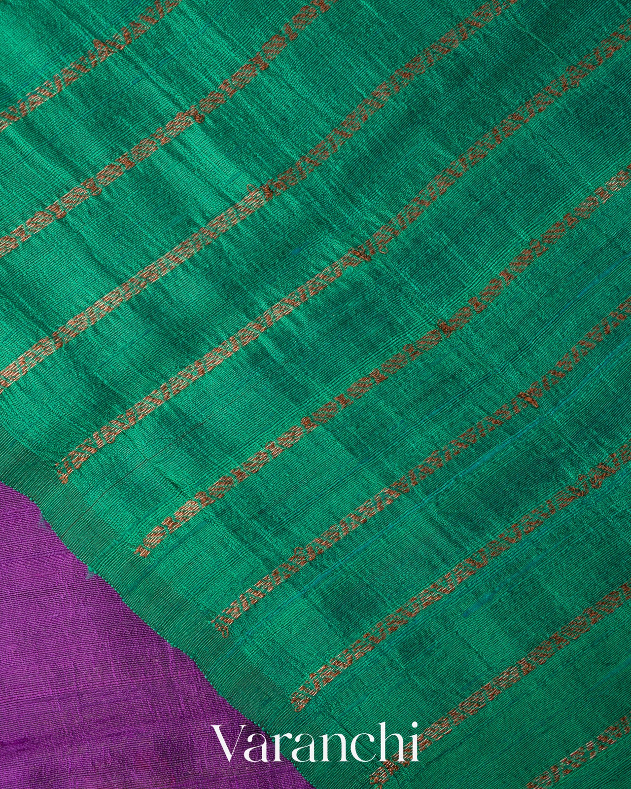 Purple Borderless Pure Raw Silk Handloom Saree